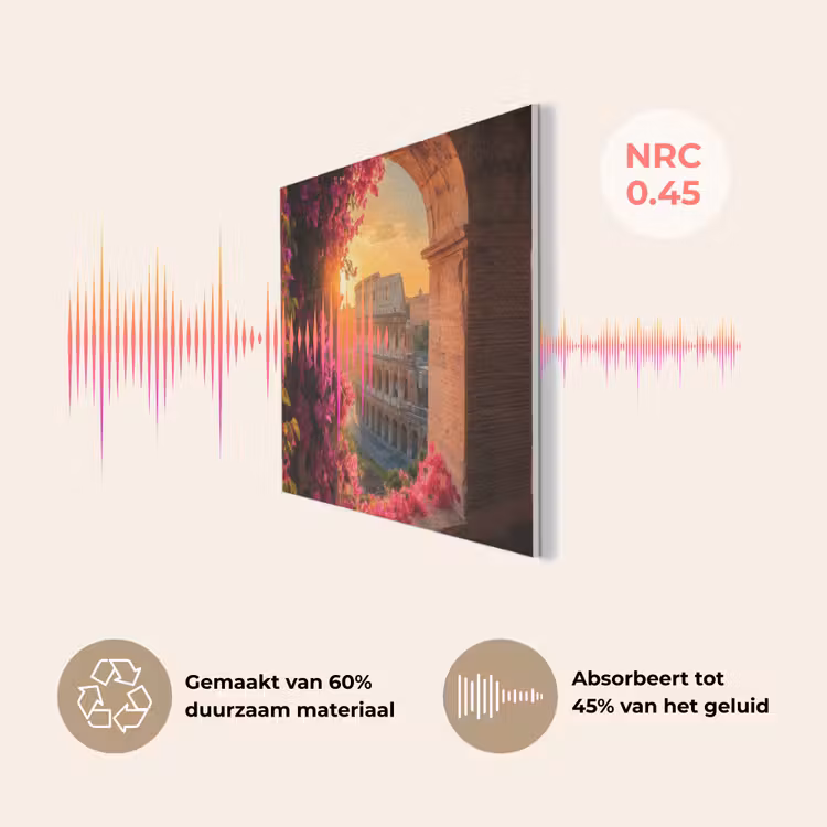 Colosseum - Rome - Roze Bloemen PET vilt klein -USP_NL