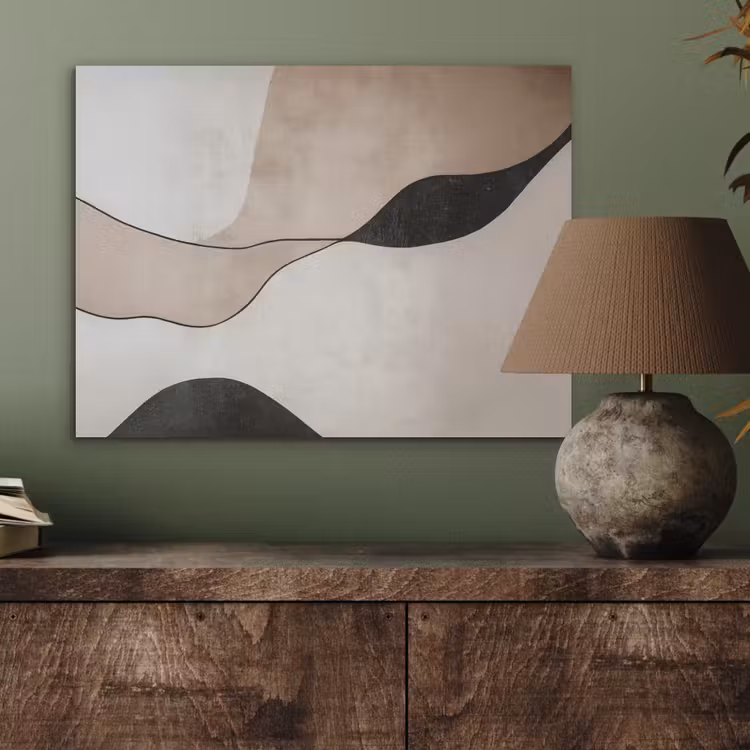 Contourlijnen - Abstracte landschap PET vilt klein -sfeer2