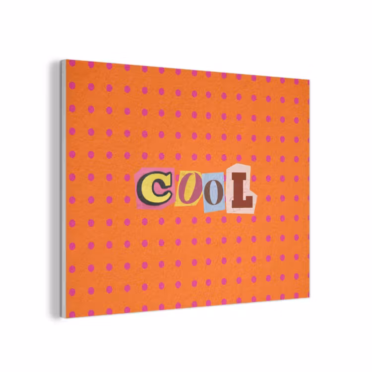 Cool - Stippen - Oranje PET vilt klein -3d