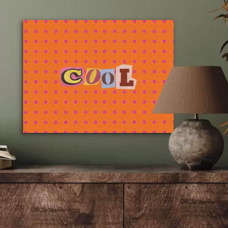 Cool - Stippen - Oranje PET vilt klein -sfeer2