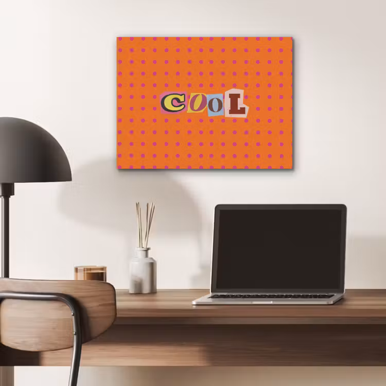 Cool - Stippen - Oranje PET vilt klein -sfeer5
