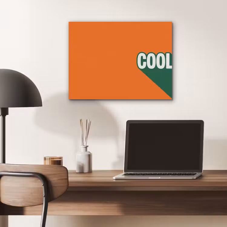 Cool - Oranje - Groen PET vilt klein -sfeer5
