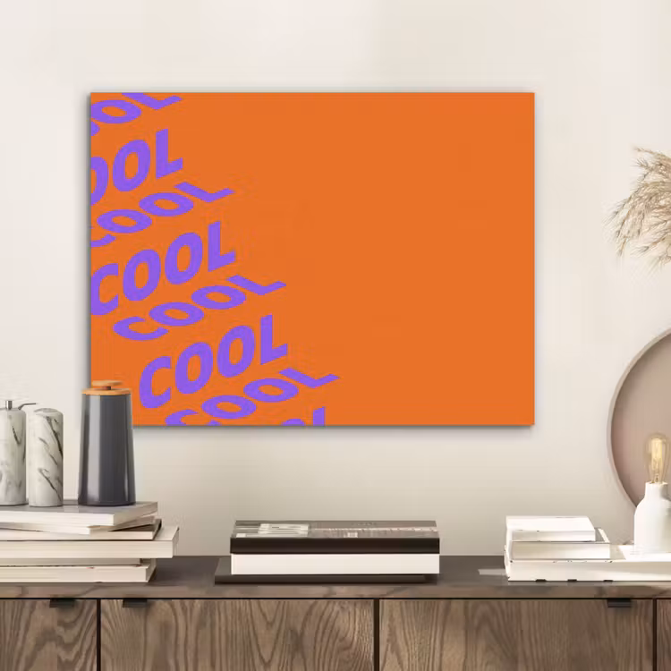 Cool - Paars - Oranje PET vilt klein -sfeer1