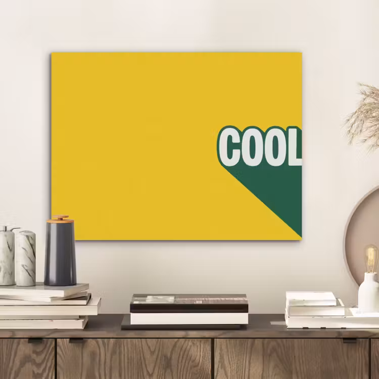 Cool - Geel - Groen PET vilt klein -sfeer1