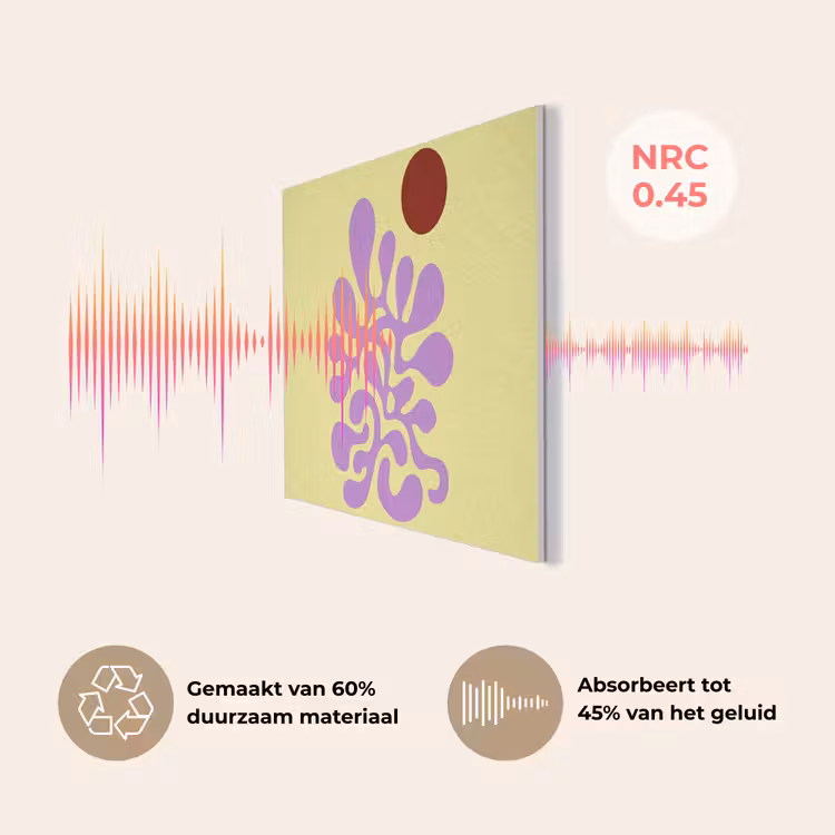 Koraal - Cirkel - Abstract - Geel PET vilt klein -USP_NL