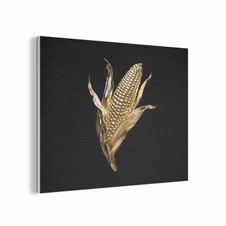 Mais - Eten - Goud - Zwart PET vilt klein -3d