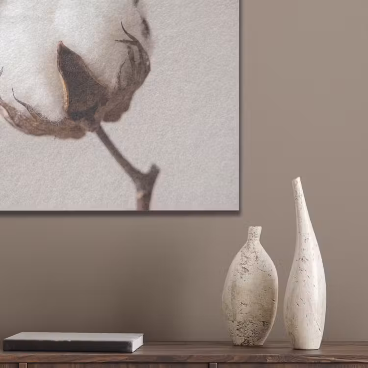 Katoenbol - Minimalistisch - Wit PET vilt klein -sfeer6_closeup