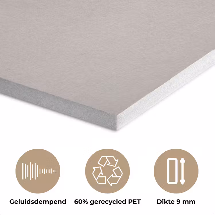 Katoenbol - Minimalistisch - Wit PET vilt klein -closeup_NL