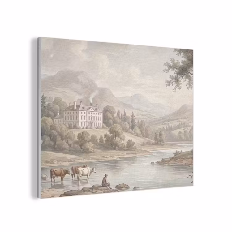 Landhuis - Rivier - Vee PET vilt klein -3d