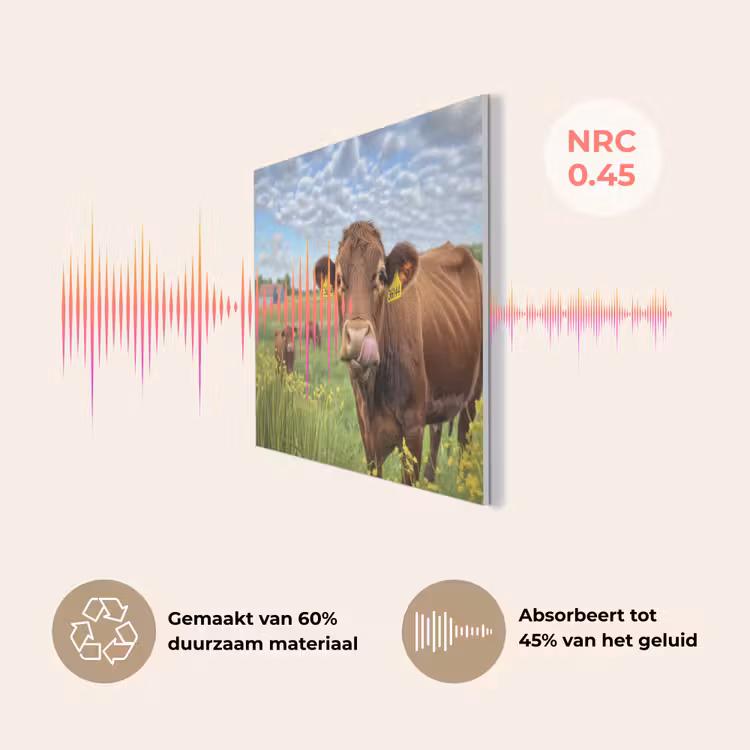 Koe - Weide - Bloemen PET vilt klein -USP_NL