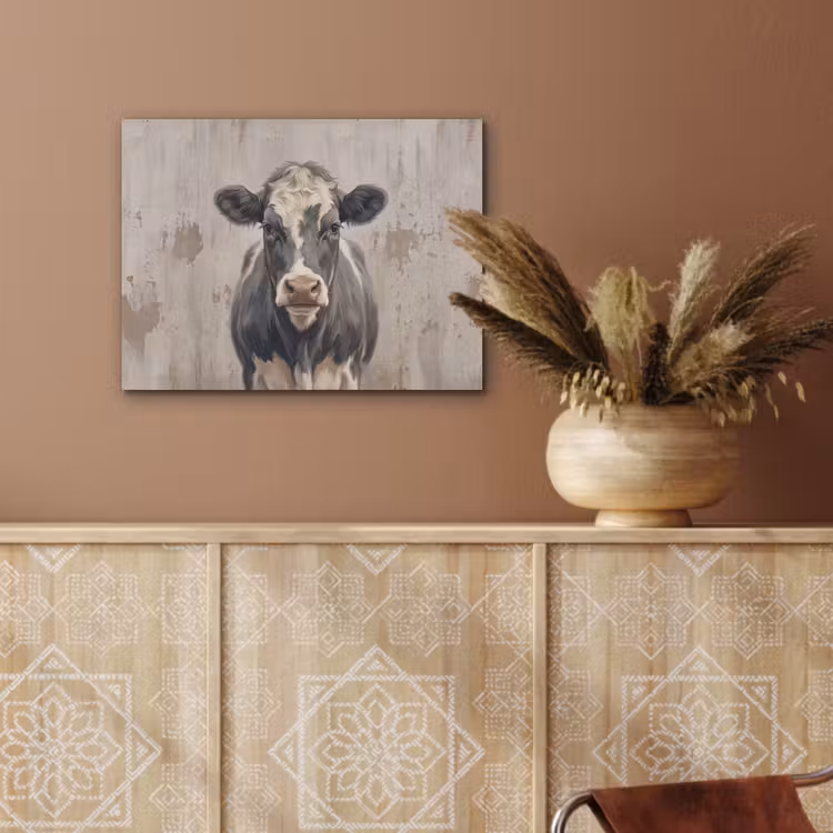 Koe - Portret - Dieren - Modern PET vilt klein -sfeer4