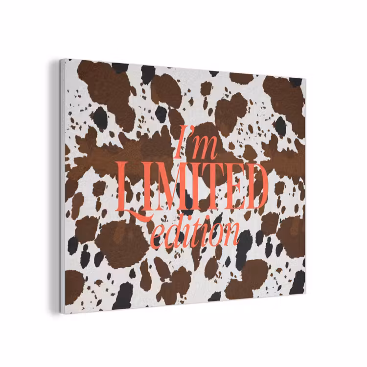 Koeienprint - Limited edition - Rood PET vilt klein -3d