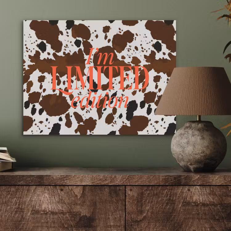 Koeienprint - Limited edition - Rood PET vilt klein -sfeer2