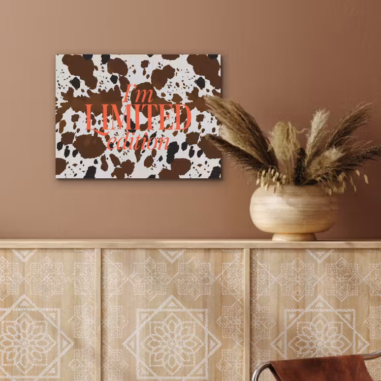 Koeienprint - Limited edition - Rood PET vilt klein -sfeer4
