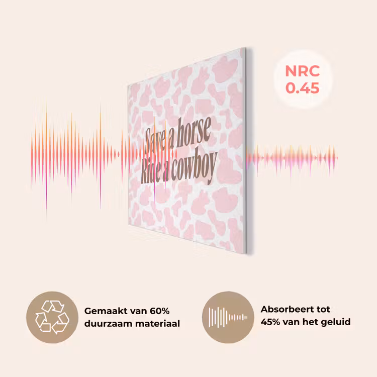 Koeienprint - Roze - Cowboy - Horse PET vilt klein -USP_NL