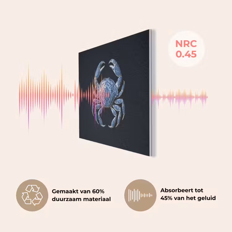 Krab - Delfts blauw - Dieren PET vilt klein -USP_NL