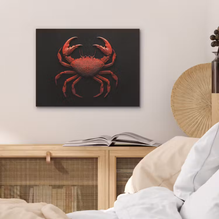 Krab - Rood - Vissen - Schaaldieren PET vilt klein -sfeer3