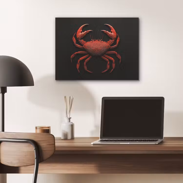 Krab - Rood - Vissen - Schaaldieren PET vilt klein -sfeer5