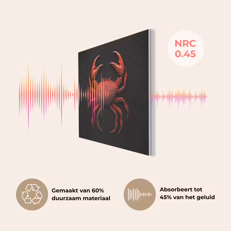Krab - Rood - Vissen - Schaaldieren PET vilt klein -USP_NL