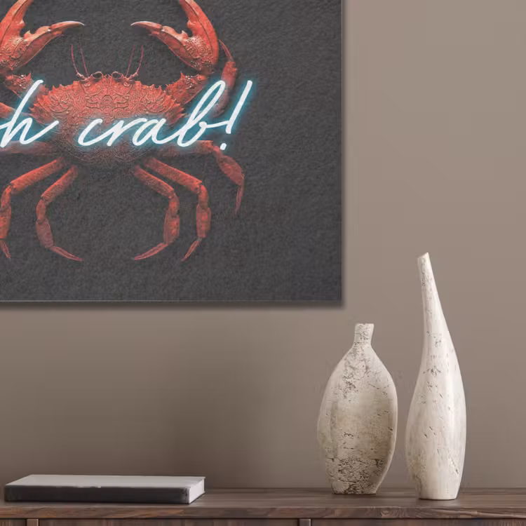 Krab - Rood - Neon - Quote PET vilt klein -sfeer6_closeup