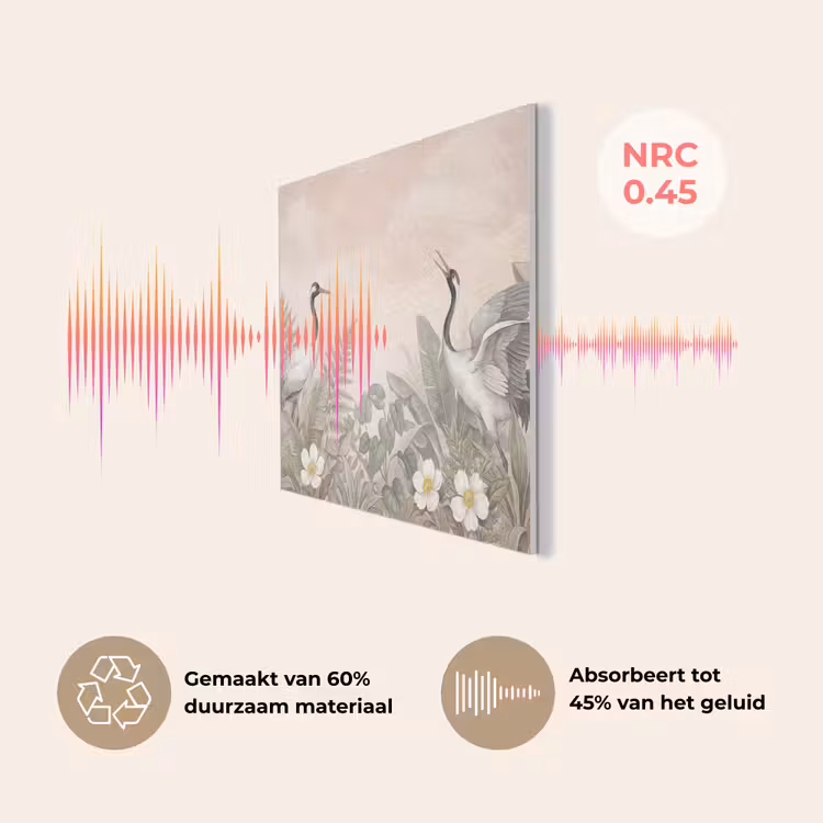 Kraanvogels - Natuur - Roze PET vilt klein -USP_NL