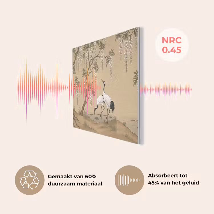 Kraanvogels - Water - Beige PET vilt klein -USP_NL