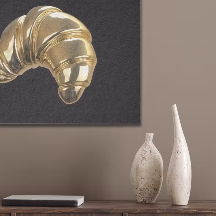 Croissant - Brood - Goud - Zwart PET vilt klein -sfeer6_closeup