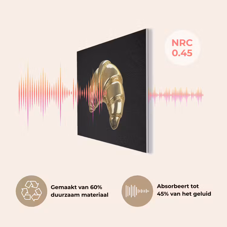Croissant - Brood - Goud - Zwart PET vilt klein -USP_NL