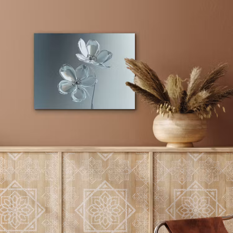 Kristal - Bloemen - Grijs PET vilt klein -sfeer4