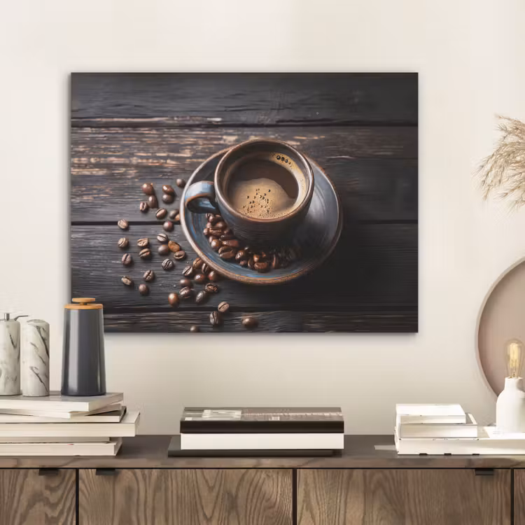 Kop - Koffie - Hout - Bonen PET vilt klein -sfeer1