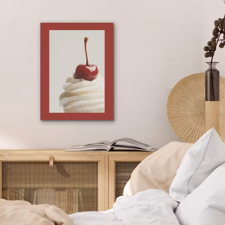 Cupcake - Kers - Rood PET vilt klein -sfeer3