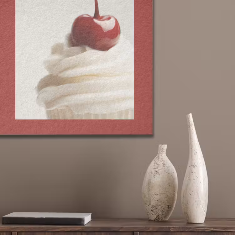 Cupcake - Kers - Rood PET vilt klein -sfeer6_closeup