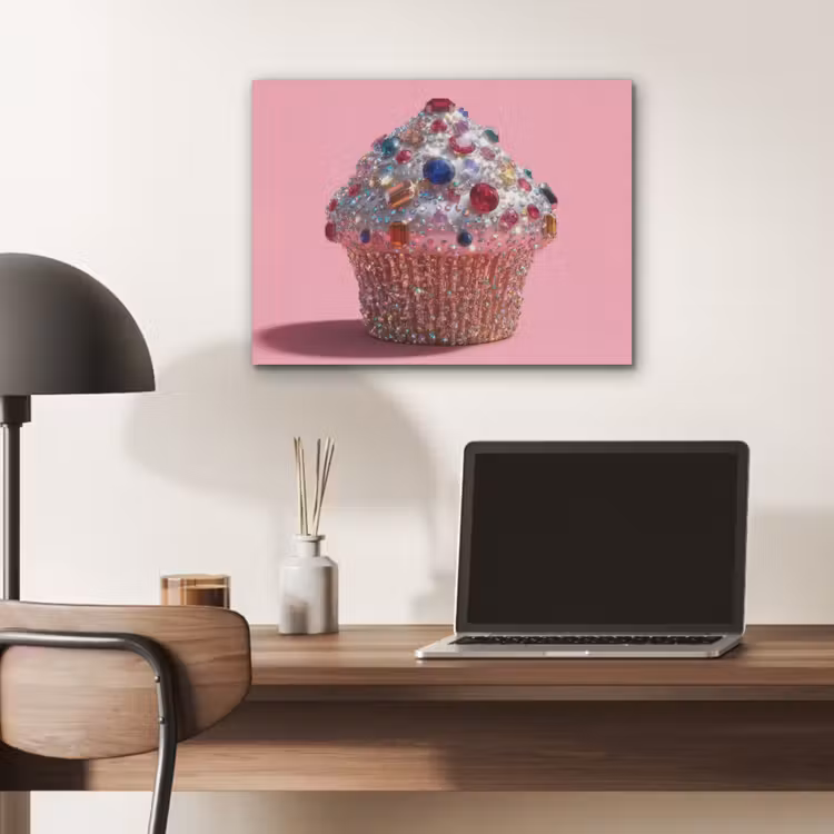 Cupcake - Kleurrijk - Edelstenen PET vilt klein -sfeer5