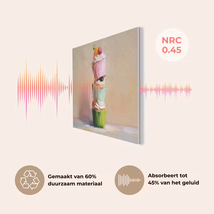 Cupcakes - Gestapeld - Kleurrijk - Fruit PET vilt klein -USP_NL