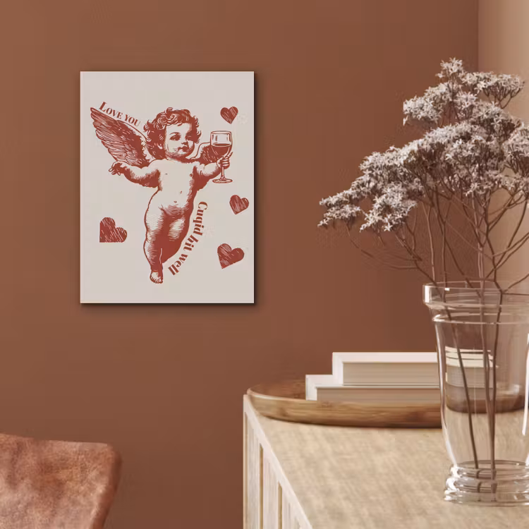 Cupido - Hartjes - Rood - Klassiek PET vilt klein -sfeer4