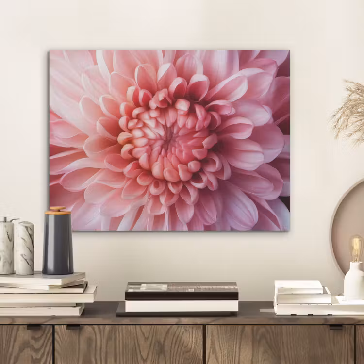 Dahlia - Bloem - Close up - Roze PET vilt klein -sfeer1