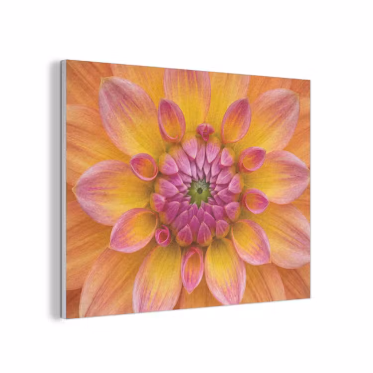 Dahlia - Bloem - Oranje PET vilt klein -3d