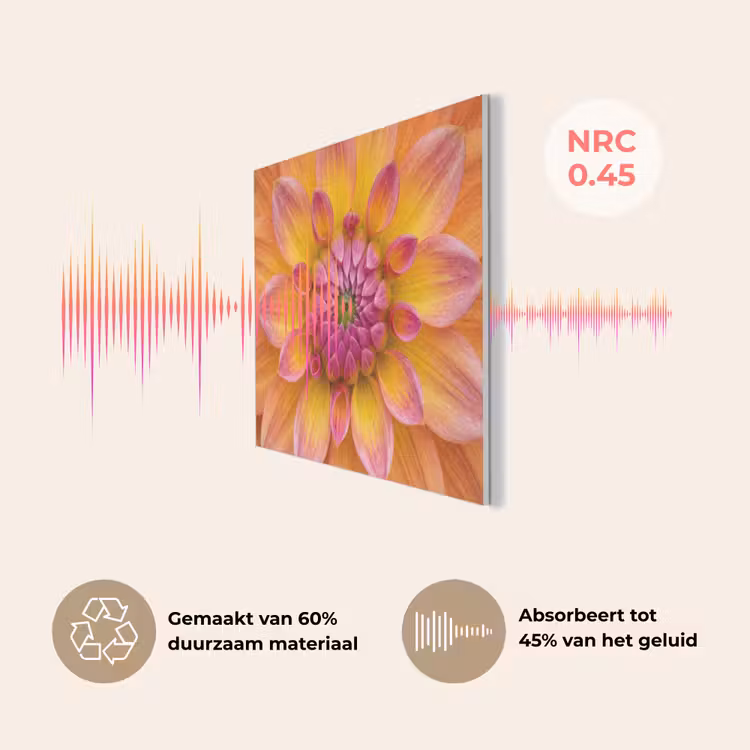 Dahlia - Bloem - Oranje PET vilt klein -USP_NL