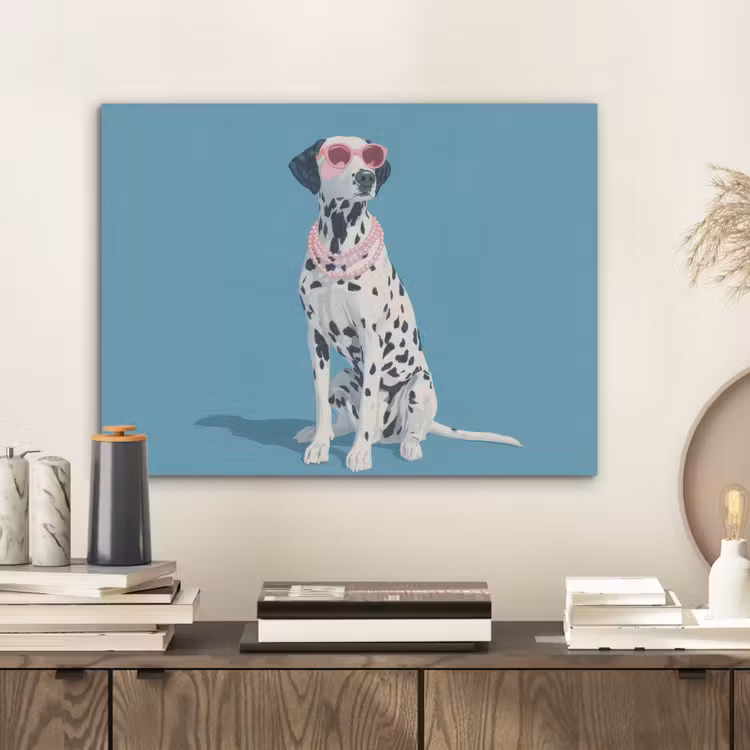 Dalmatiër - Zonnebril - Blauw PET vilt klein -sfeer1
