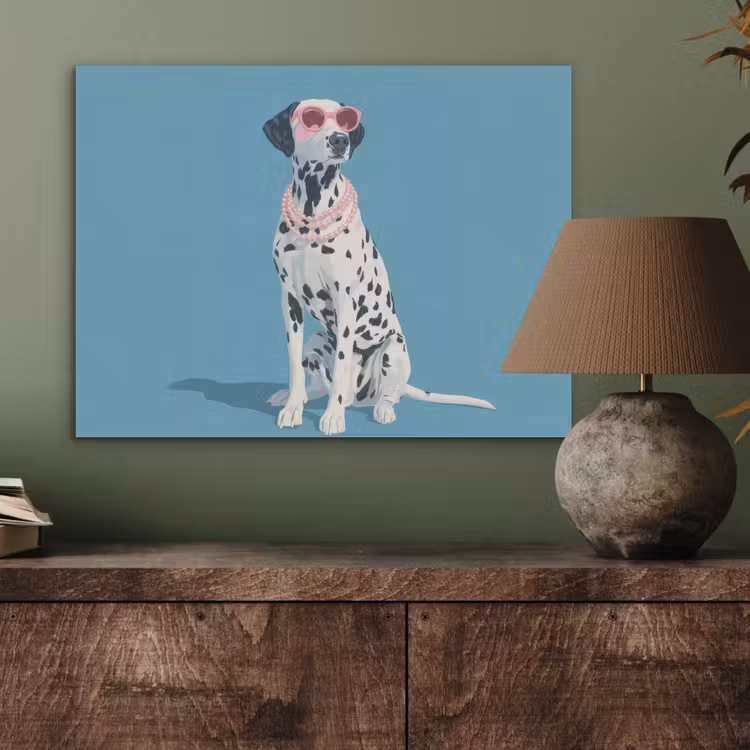 Dalmatiër - Zonnebril - Blauw PET vilt klein -sfeer2