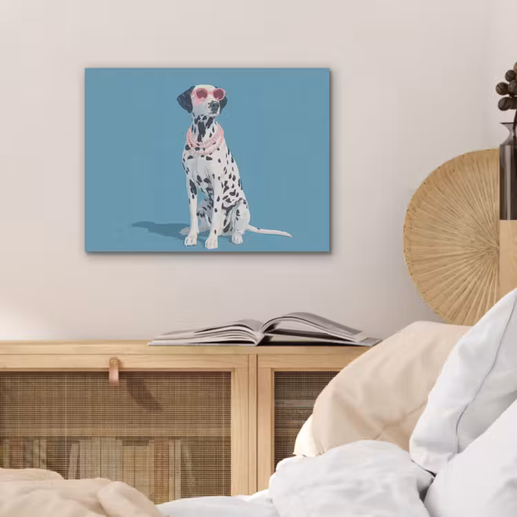 Dalmatiër - Zonnebril - Blauw PET vilt klein -sfeer3