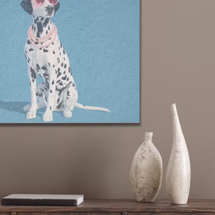 Dalmatiër - Zonnebril - Blauw PET vilt klein -sfeer6_closeup