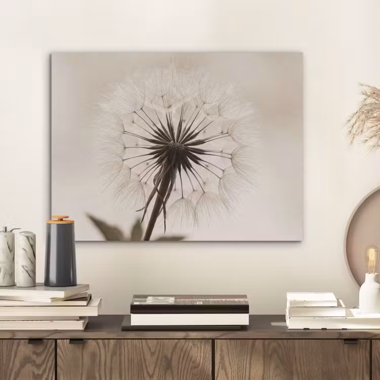 Paardenbloem - Minimalistisch - Wit PET vilt klein -sfeer1