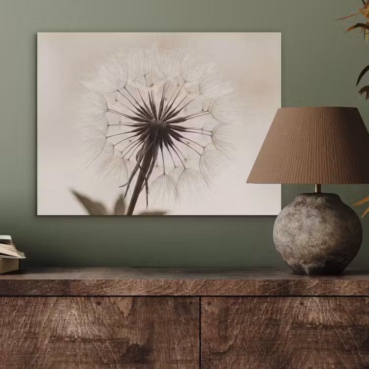 Paardenbloem - Minimalistisch - Wit PET vilt klein -sfeer2