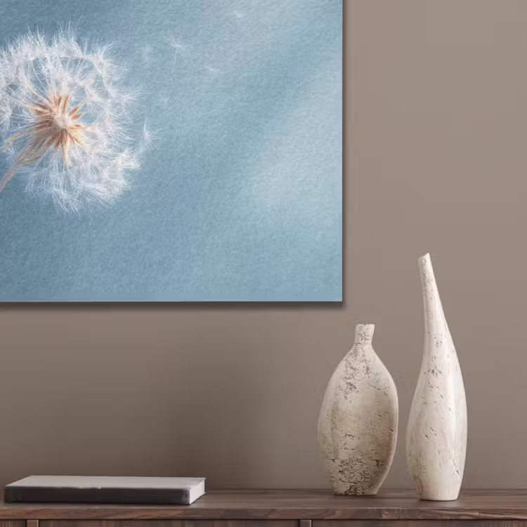 Paardenbloem - Wind - Blauw PET vilt klein -sfeer6_closeup