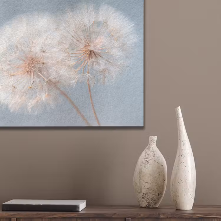 Paardenbloemen - Pluisjes - Wit PET vilt klein -sfeer6_closeup