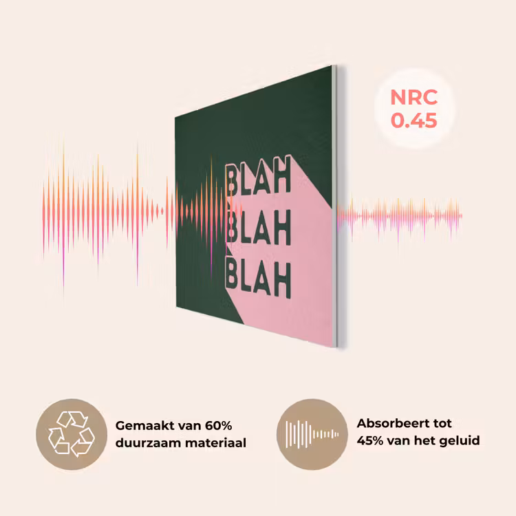 Donkergroen - Tekst - Schaduw - Grafisch PET vilt klein -USP_NL