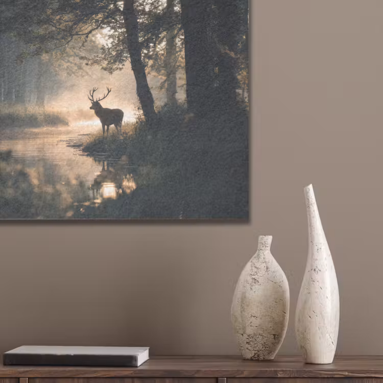 Hert - Bosbeek - Mystiek PET vilt klein -sfeer6_closeup