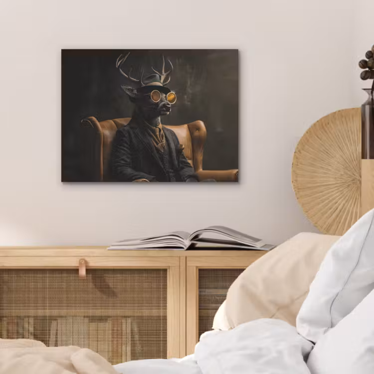 Hert - Zonnebril - Zwart - Pak PET vilt klein -sfeer3