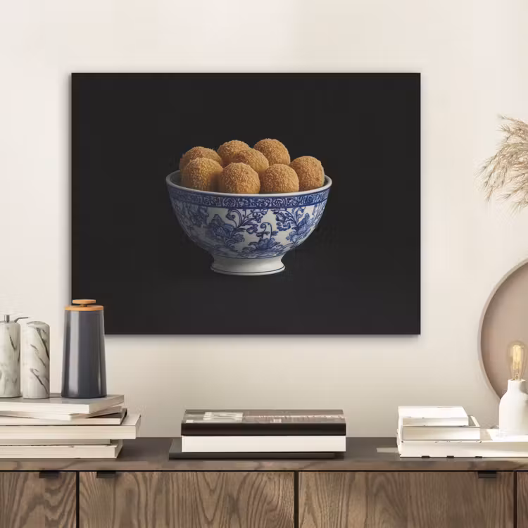 Delfts blauw - Bitterballen - Holland - Schaal PET vilt klein -sfeer1